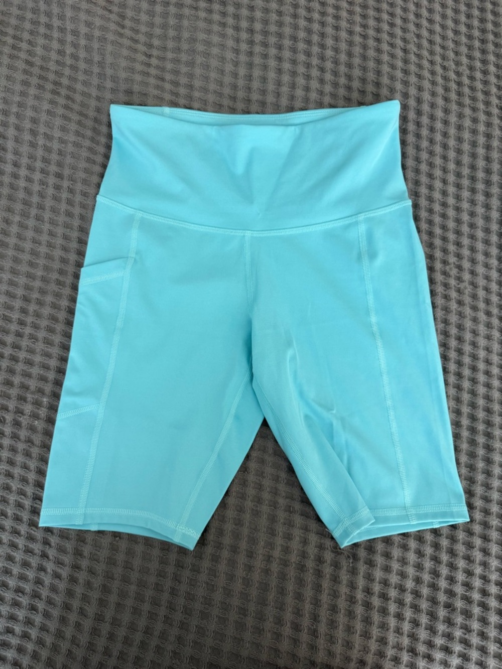 Champion Women's Aqua High-Rise Bike Shorts